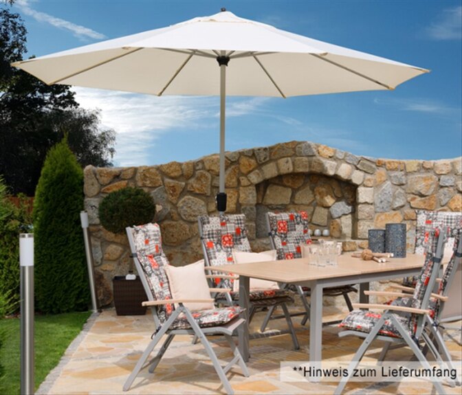 ACTIVE KURBEL 380 cm –  středový slunečník s klikou