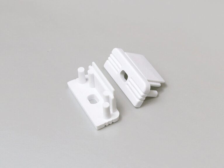 Koncovka WIRELI SURFACE10 bílá s otvorem, pár