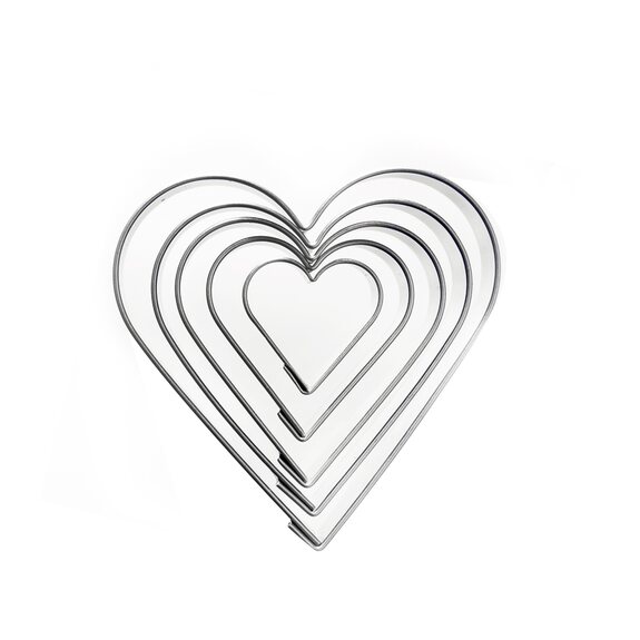 Vykrajovačka nerez SRDCE sada 5 ks