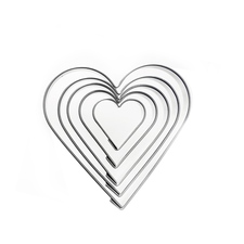 Vykrajovačka nerez SRDCE sada 5 ks