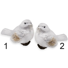 Ptáček polyresin V6,5cm šedá