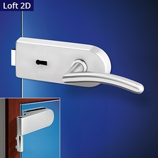 Heda Loft kování na skleněné dveřeOV + 2D nerez