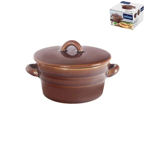 Hrnec ker. na sádlo+víko 0,34 l