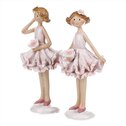 Dívka v sukni, mix 2 druhů, růžová barva, polyresin.