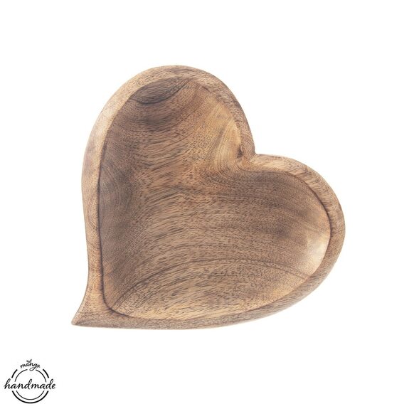 Tác dřevo MANGO srdce 20x20 cm