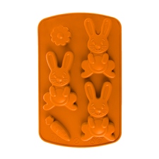 Forma silikon zajíčci mix 5 oranžová
