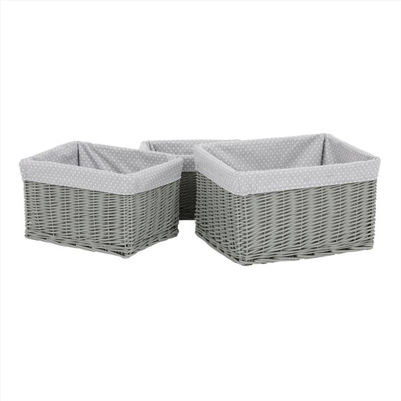 Koš proutěný regálový, sada 3ks