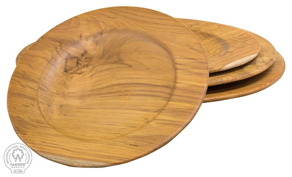 PLATE - talíř z teaku