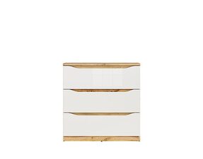 Komoda NUIS KOM3S - dub wotan/bílý lesk