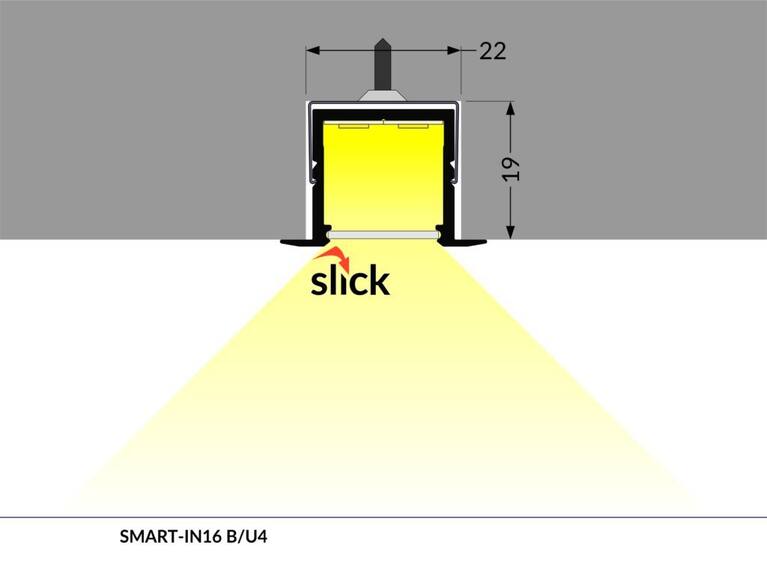 Profil WIRELI SMART-IN16 BC3/U4 bílý lak, 2m (metráž)