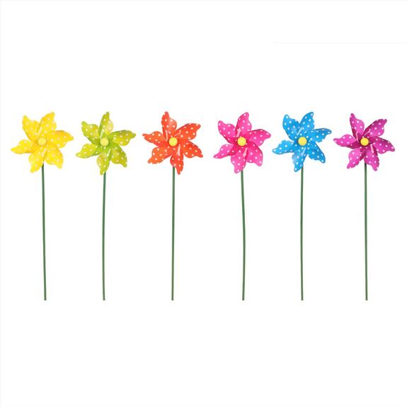 Větrník plastový - bílé puntíky VET3001