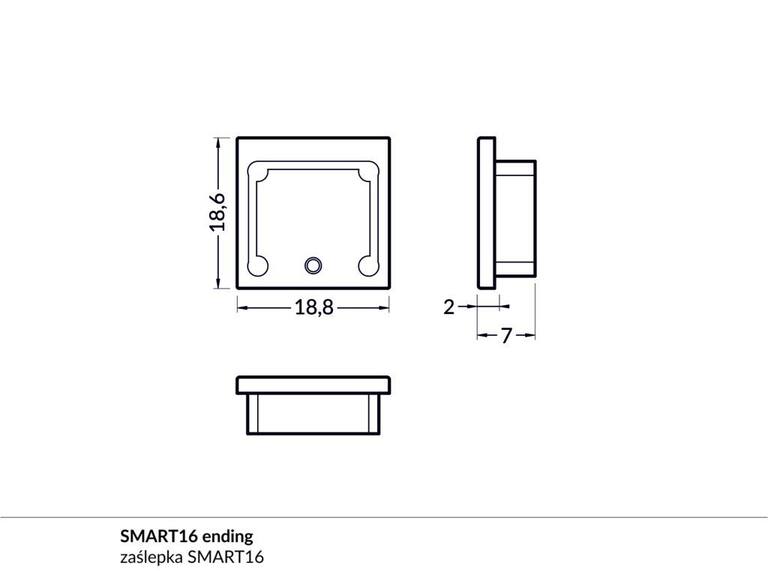 Koncovka WIRELI SMART16 stříbrná, pár