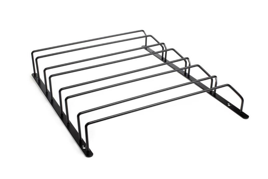 Držák sklenic na víno - čtyřřadý, 440x370x65 mm, černý mat.