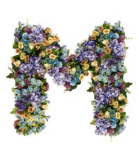 Písmeno z růži M - Flower fusion