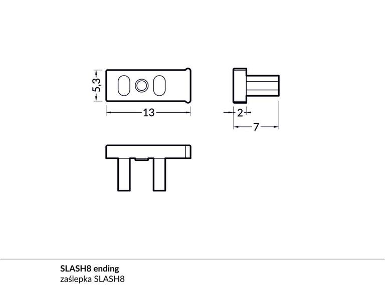 Koncovka WIRELI SLASH8 opal, pár