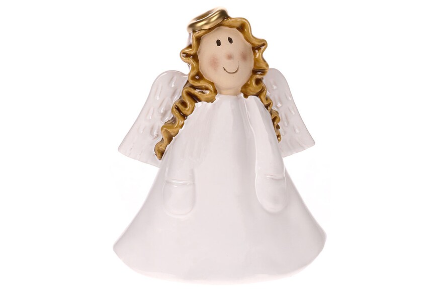 Andělíček KEK9229, keramická dekorace na postavení.