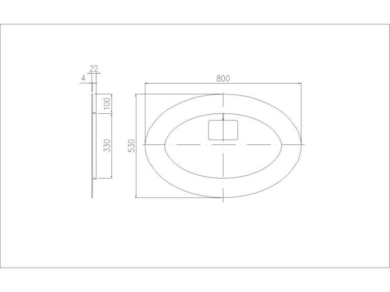 Zrcadlo SNAB STYLE Elipsa 800x530