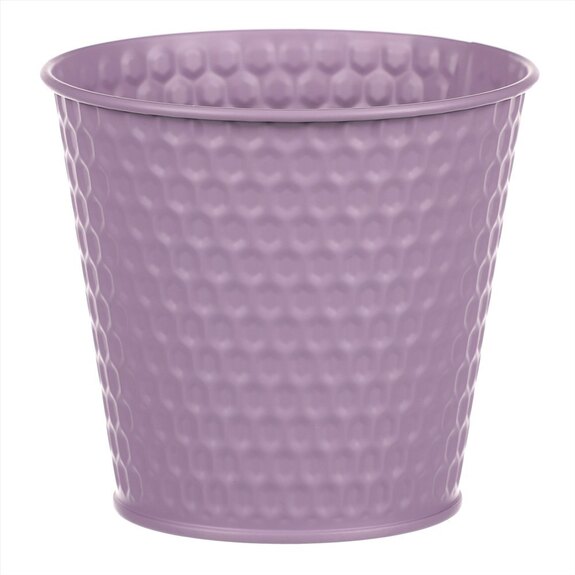 Obal kovový ve světle fialové barvě.