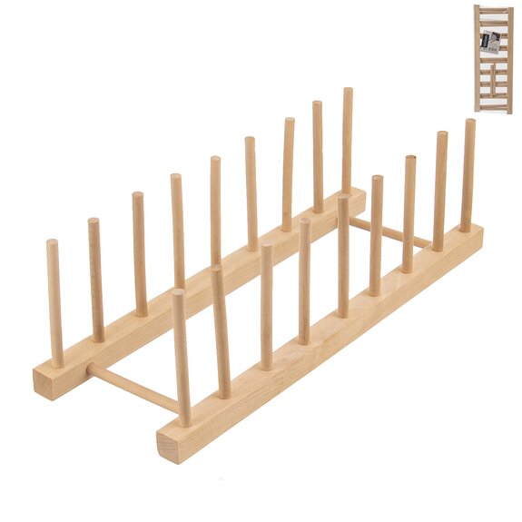 Stojan na talíře/poklice dřevo