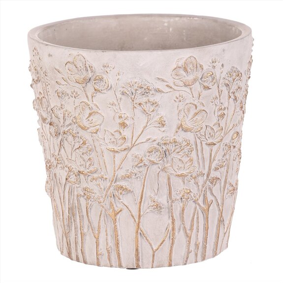 Obal na květiny - betonový, barva šedá