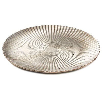 Tác dřevo 49cm stříbrná