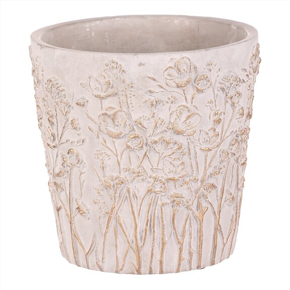 Obal na květiny - betonový, barva šedá