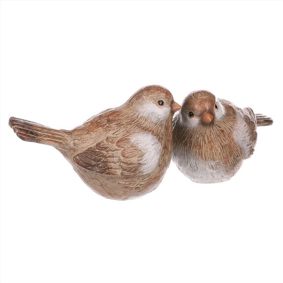 Ptáček, dekorace z polyresinu 2ks