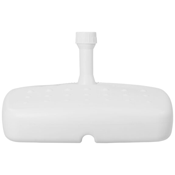 Stojan pro balkónové slunečníky 17 l - bílý plast