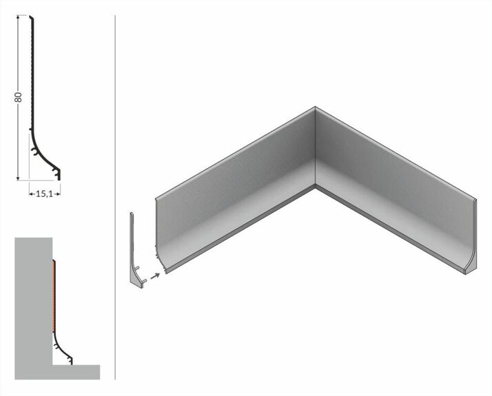 Profil WIRELI BASE stříbrný elox, 2m (metráž)