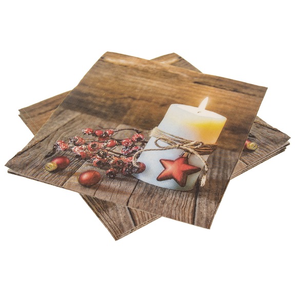 Ubrousek papír svíčka 20 ks 33x33 cm