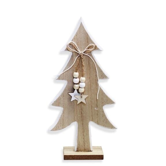 Stromek dřevo 25,5cm natur