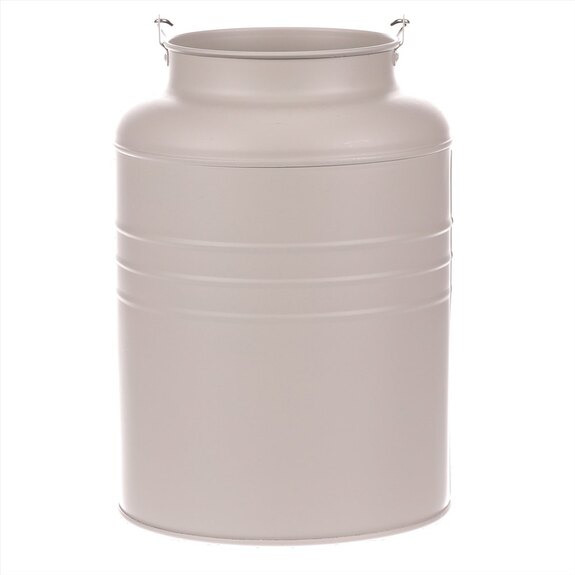 Váza kovová, šedivé barva.