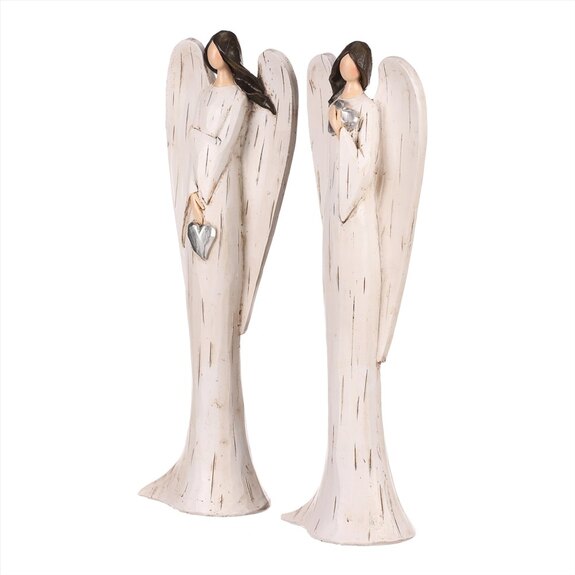Anděl polyresinový, bílá barva, mix 2 druhů,