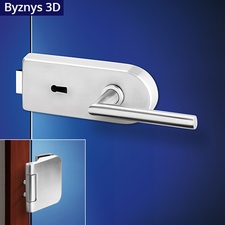 Dora Byznys kování na skleněné dveře OV + 3D nerez