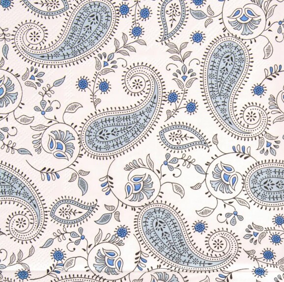 Ubrus-běhoun papír kašmírový vzor 180x40 cm
