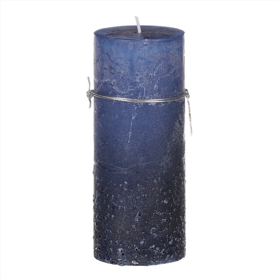 Svíčka vánoční, tmavě modrá barva, 367g vosku.