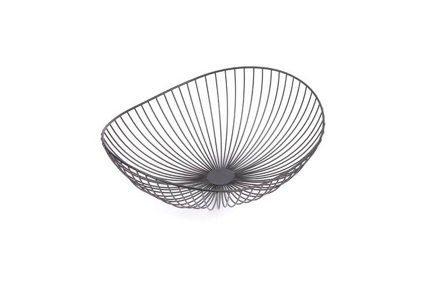 Košík UM0747-V, kovová dekorace, barva černá