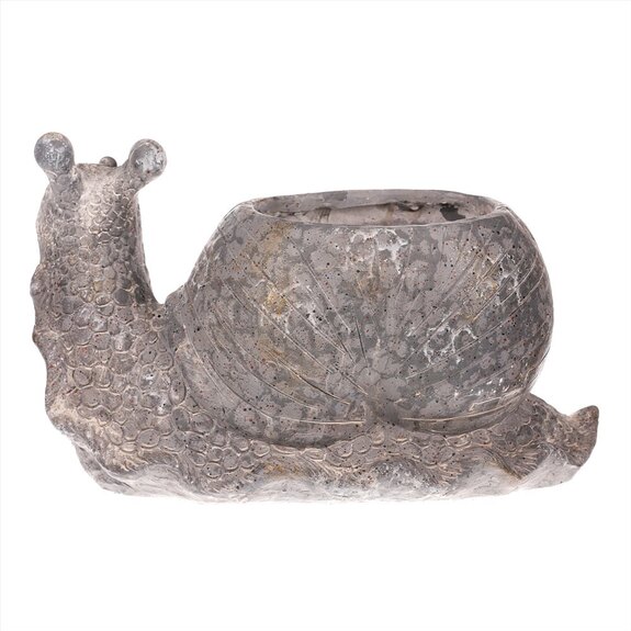 Šnek, obal na květiny, magneziová keramika ALA749