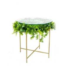 Kulatý konferenční stolek se skleněnou deskou