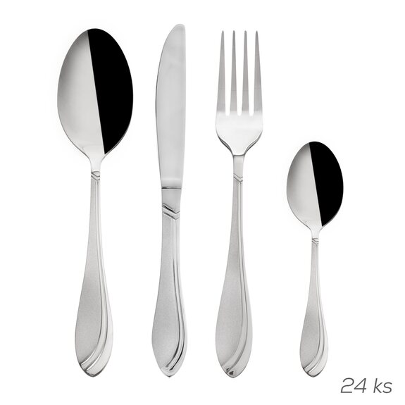 Příbory nerez Satin 24 ks
