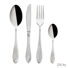 Příbory nerez Satin 24 ks