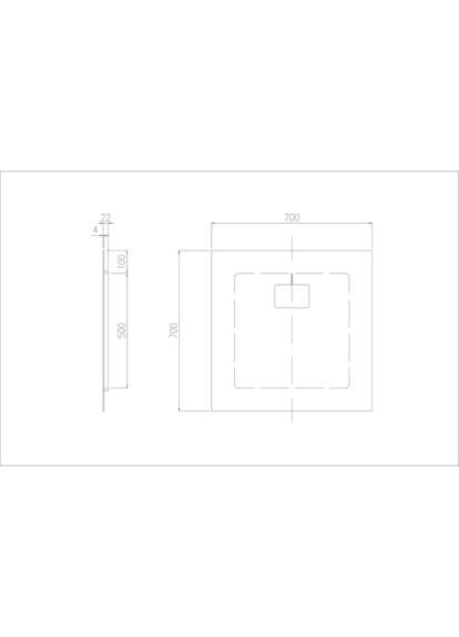 Zrcadlo SNAB STYLE Čtverec 700x700