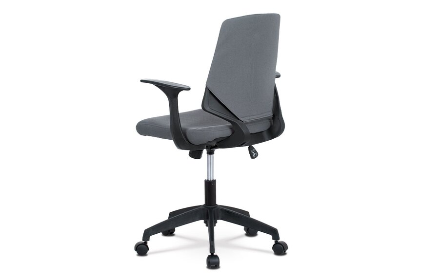 Juniorská kancelářská židle KA-R204 BLUE-modrá látka, černý PP, houpací mechanismus