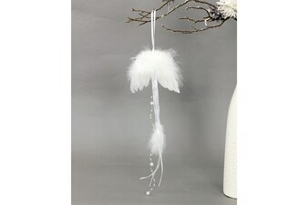 AK6102-WH Andělská křídla z peří, barva bílá