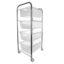 Regál UH/chrom 4 patra na kolečkách