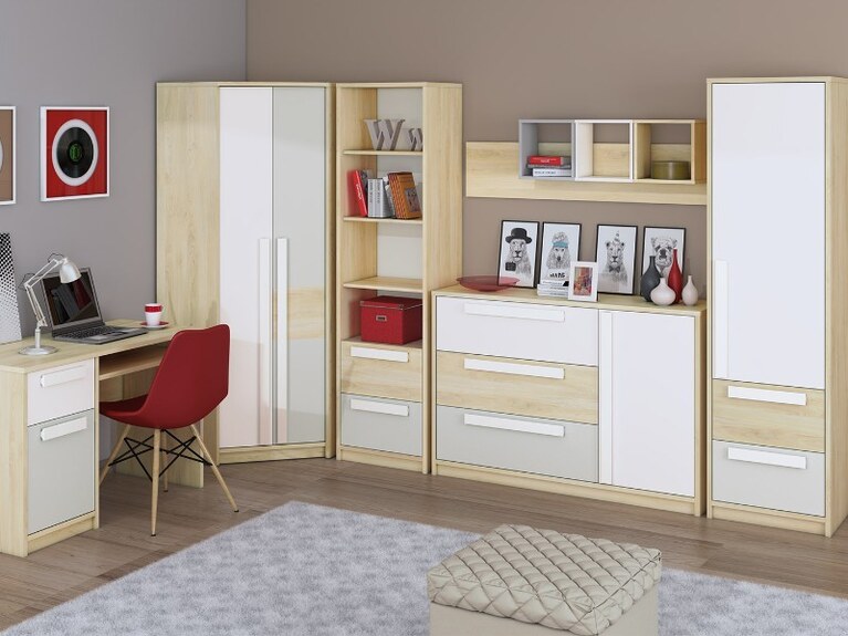 DIVO 0101 rohová šatní skříň