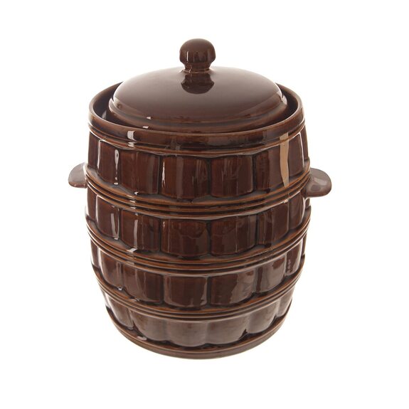 Hrnec ker. na nakládání+víko12 l zelák