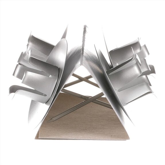 Bodec na kónickou svíčku, sada 4ks, matná stříbrná.