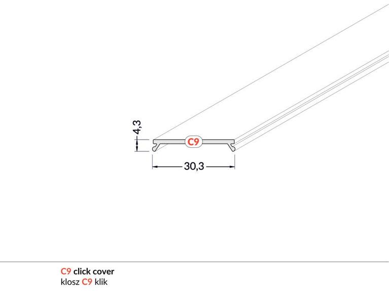 Difuzor WIRELI C9 KLIP OPÁL, 4m (metráž)