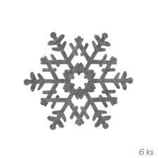 Podtácek polyester VLOČKA pr. 13,5 cm šedá 6 ks